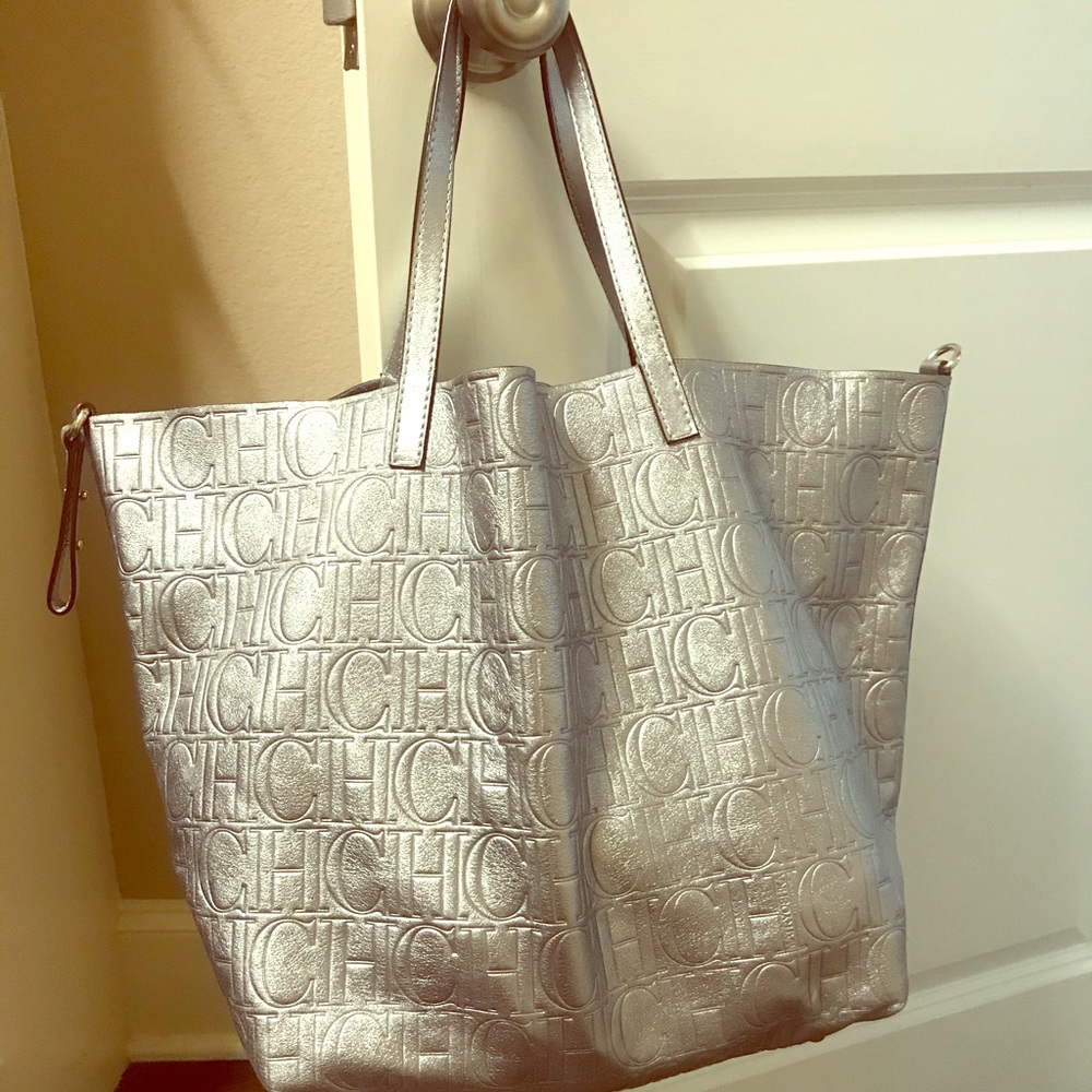 Carolina Herrera silver bag